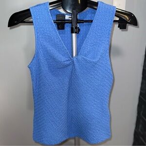 NWT DKNY Blue Textured Sleeveless Top